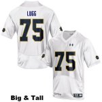 Notre Dame Fighting Irish Men's Josh Lugg #75 White Under Armour Authentic Stitched Big & Tall College NCAA Football Jersey RBG2799ZM